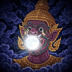 Rahu Devouring the Moon