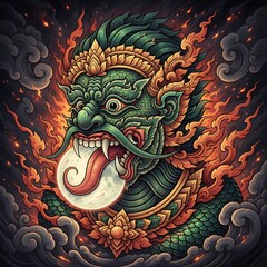 Rahu Devouring the Moon