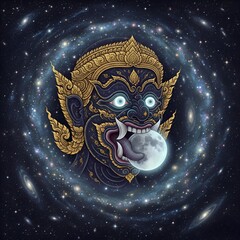 Rahu Devouring the Moon