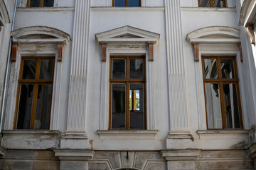 Abandoned Mansion Luxury Palace Castle Interior with Vintage Architecture and Decay