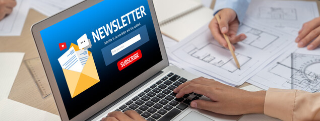 newsletter signup page on computer for customer to subscribe brisk newsletter update information to subscriber