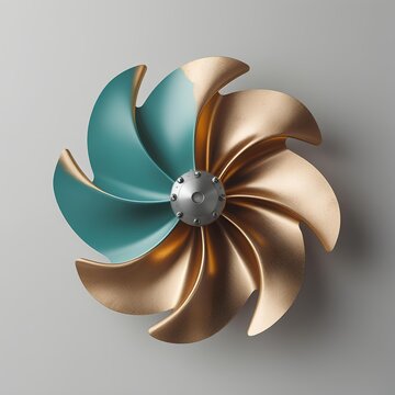 a hybrid turbine, showcasing a combination of a Savonius and Archimedes turbine