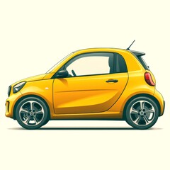 compact car parked on a clean street, showcasing modern design and efficient use of space
