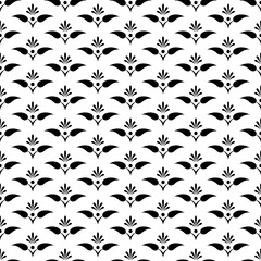 seamless botanical pattern of painted oriental motifs