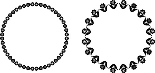 vector vintage frames black on a white background