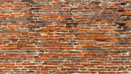Naklejka premium Old brick wall textures. Horizontal background.