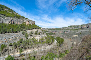 Landscape in the Jucar Gorge, near the town of Cuenca, Spain