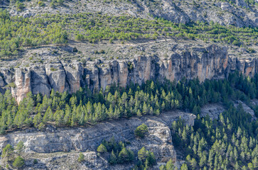 Landscape in the Jucar Gorge, near the town of Cuenca, Spain