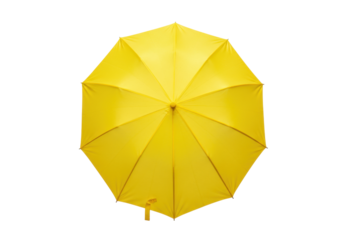 Bright Yellow Umbrella PNG Illustration Isolated on Transparent Background for Weather Protection and Style Needs