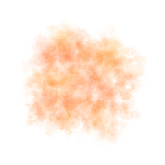 Orange toxic smoke cloud with transparent background, dense chemical gas or radioactive fumes for sci fi or contamination visuals