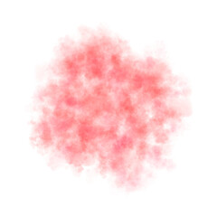 Red toxic smoke cloud with transparent background, dense chemical gas or radioactive fumes for sci fi or contamination visuals