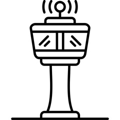 Control tower Outline Icon