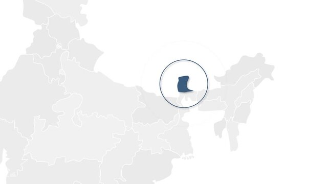 Sikkim, India Animated Political Map | Professional State Geography Motion Graphic Video
