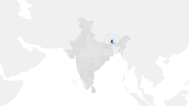 Sikkim, India Animated Political Map | Professional State Geography Motion Graphic Video