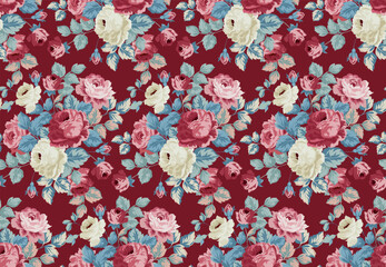 Seamless flowers pattern in vector. Abstract flower pattern design