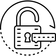 Reset Password Outline Icon