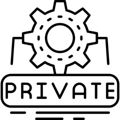 Privacy Settings Outline Icon