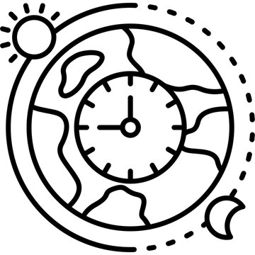 Timezone Outline Icon