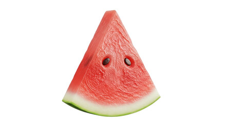 Fresh Watermelon Slice with Seeds Isolated on Transparent Background. Transparent Object PNG