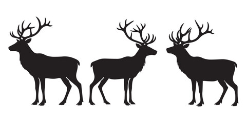 Silhouette of reindeer