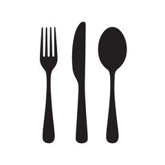 Cutlery Set Silhouette Vector Icon