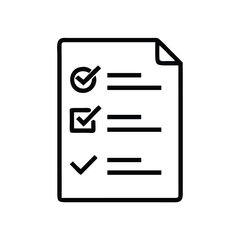 Checklist icon with completed task mark vector