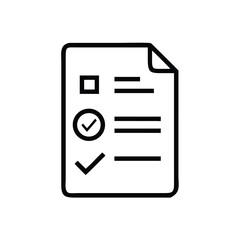 Checklist icon with completed task mark vector