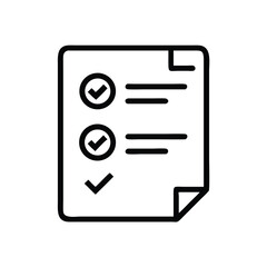 Checklist icon with completed task mark vector