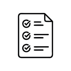 Checklist icon with completed task mark vector
