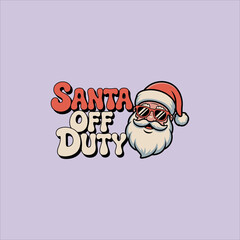 Santa Off Duty Vector Art