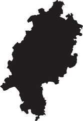 Obraz premium Hesse German Map Federal State Silhouette