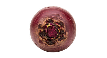 Detailed Top View of a Fresh Red Beetroot, Isolated. PNG Clipart Transparent