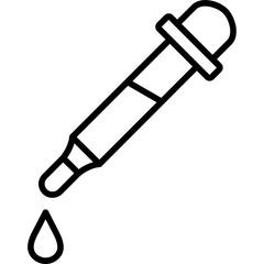 Syringe icon with a blood drop in a simple vector illustration