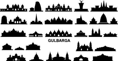 Gulbarga skyline Minimal travel concept.
