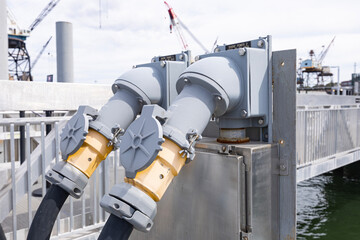 Shore Power connections with cables connected on 480 Volt.