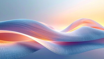 Abstract Wavy Flow Background with Blue and Orange Gradient Hues for Modern Designs