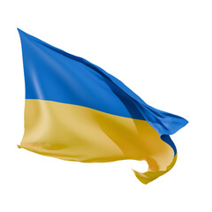 ukraine flag flying, on transparent background