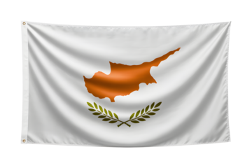Proud Cyprus flag waving, symbol of national identity and patriotism for travel, sports, culture, and global unity projects