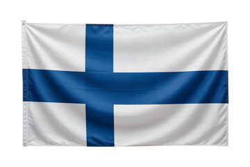Obraz premium Finland's flag waves proudly, a symbol of independence, showcasing Nordic spirit and national pride for patriotic celebrations
