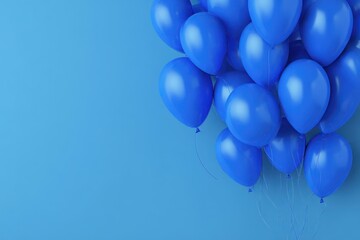 Colorful blue balloons create a festive atmosphere, perfect for celebrations and events, enhancing the joyful mood for gatherings and parties held in various locations