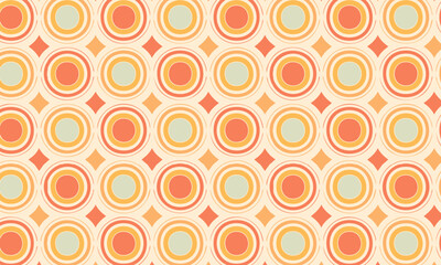 Seamless Retro Mid-Century Modern Geometric Circle Pattern