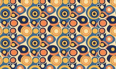 Retro Art Deco Geometric Seamless Pattern Background