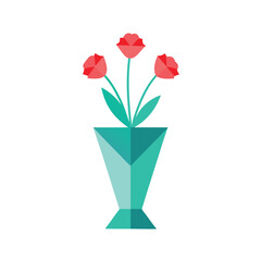 flat color illustration of a crystal vase