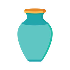 flat color minimalist porcelain vase