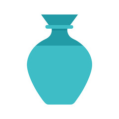 flat color transparent style vector vase