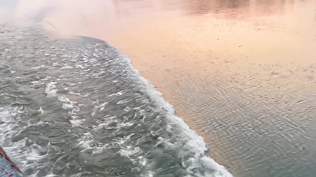 Boats and Waterways &ndash; Scenic River Footage from Bangladesh, River Life, Water Flow, Tide - Calm River Scene 