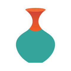 flat color illustration of a narrow neck vase