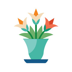 flat color illustration of a crystal vase