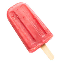 red ice cream isolated on transparent background