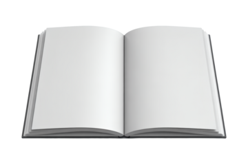 Open blank book ready for your creative content, stories, or design ideas